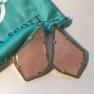 Kendra Scott Alexandra Earrings in Rose Quartz